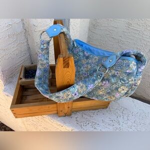 Floral Blue quilted Women's Bag